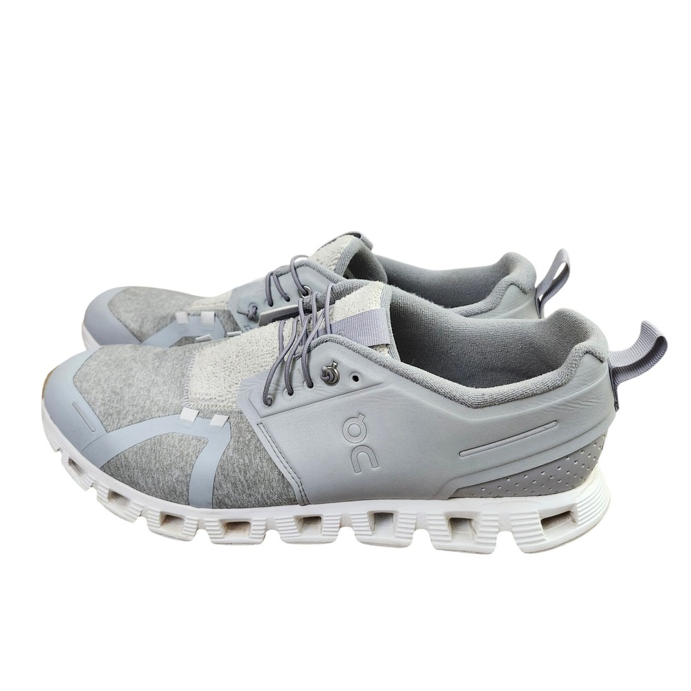On Cloud Hi Edge Glacier Mens 11.5 Running Shoes Grey White Gum Sole Sneakers - Picture 10 of 12